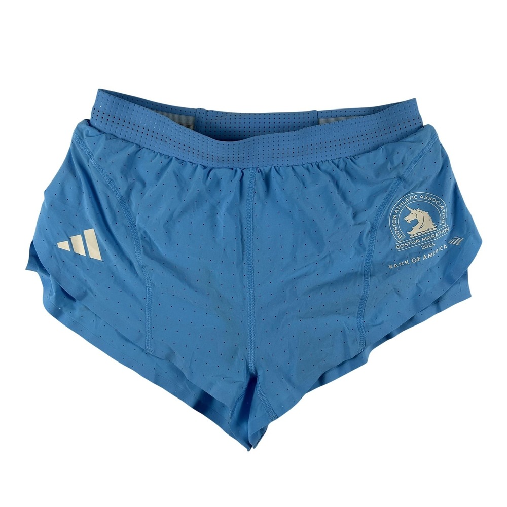 adidas Light Blue Boston Marathon Athletic Shorts